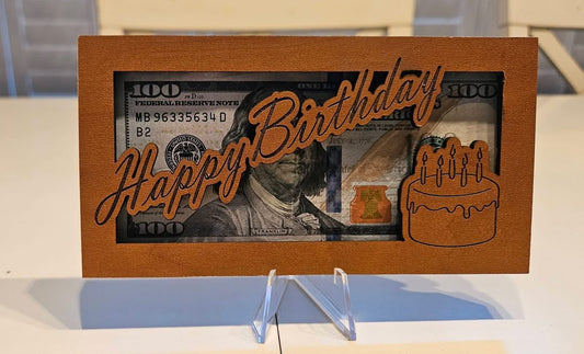 Birthday Wood Money Holder