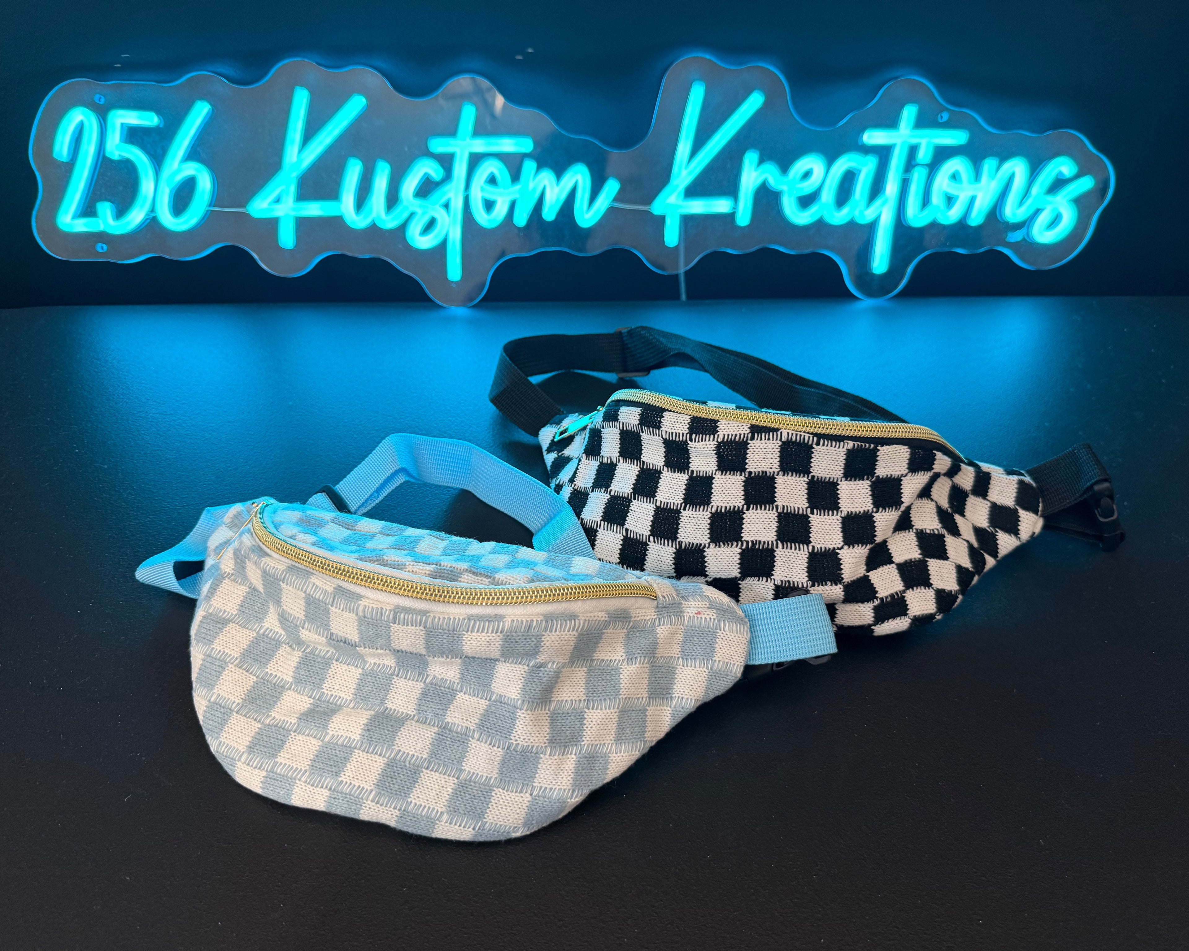Plaid Fanny Pack with 1-7 patches