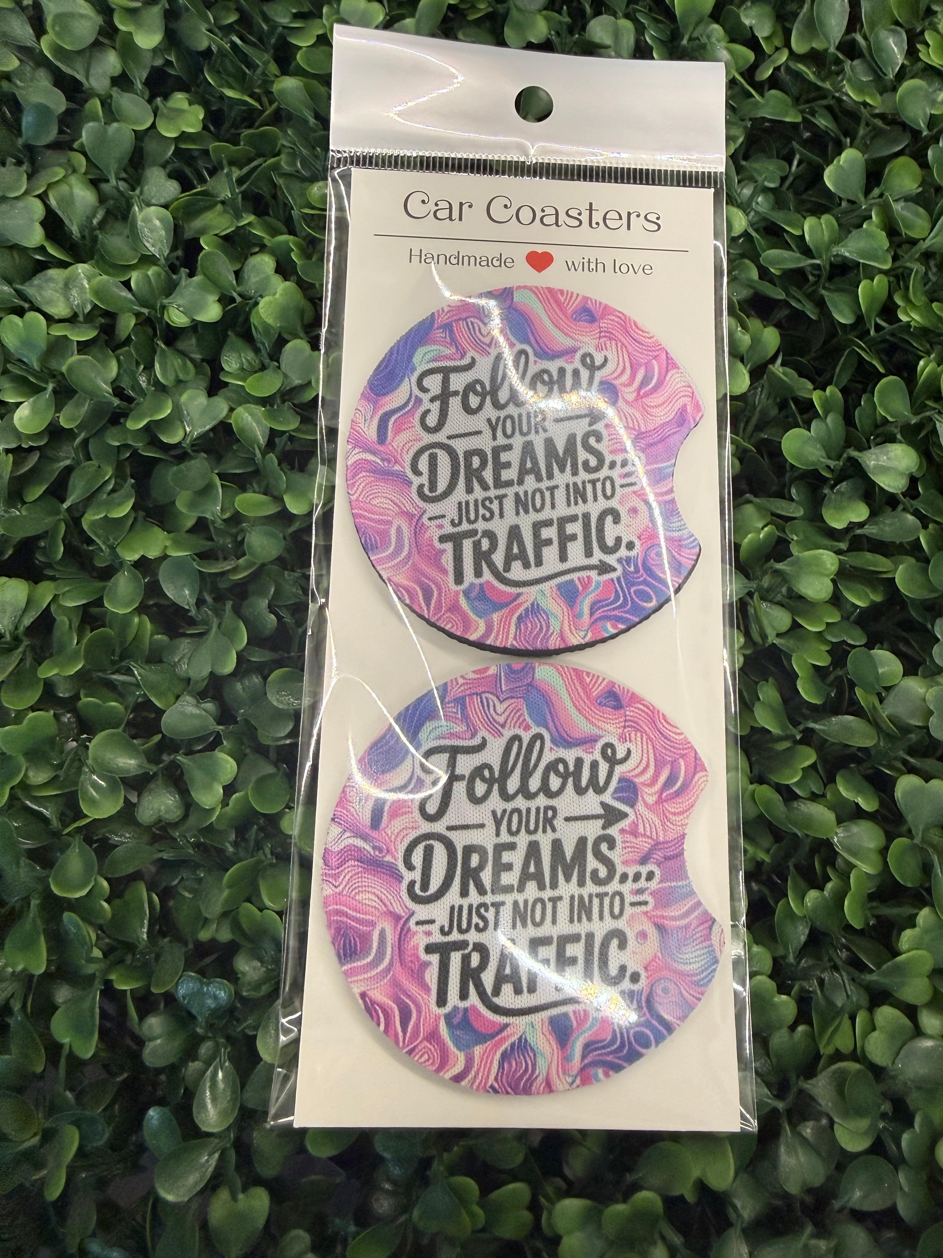 Follow Your Dreams Car Coasters